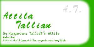 attila tallian business card